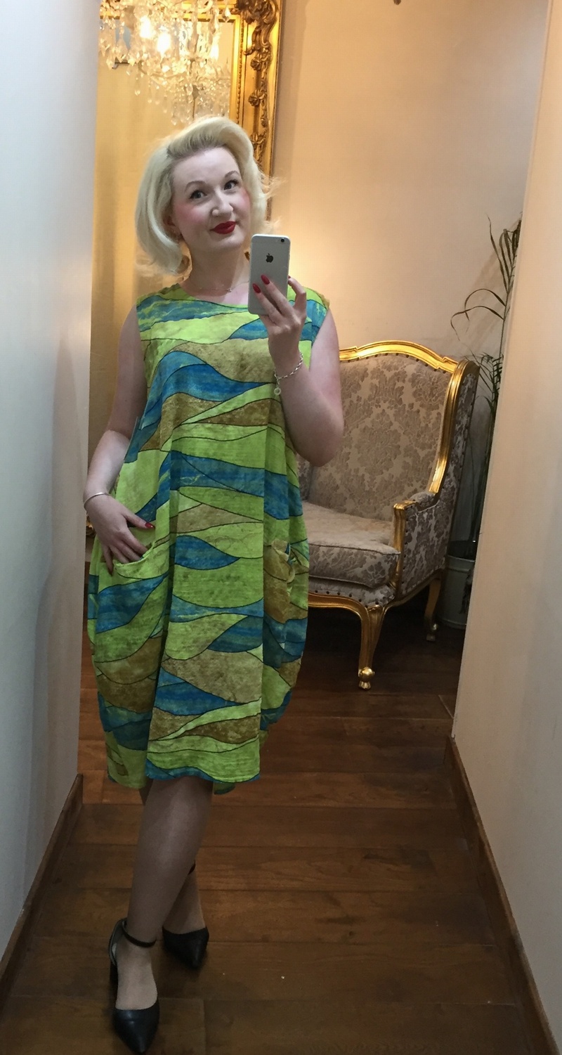 Wave Dress Lime