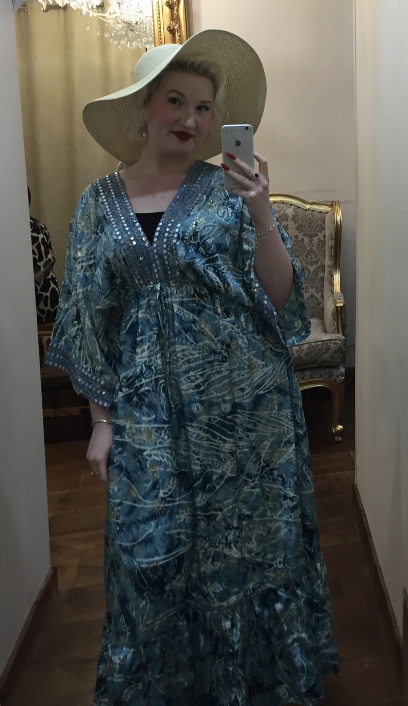 Indian Silk Dress Turquoise