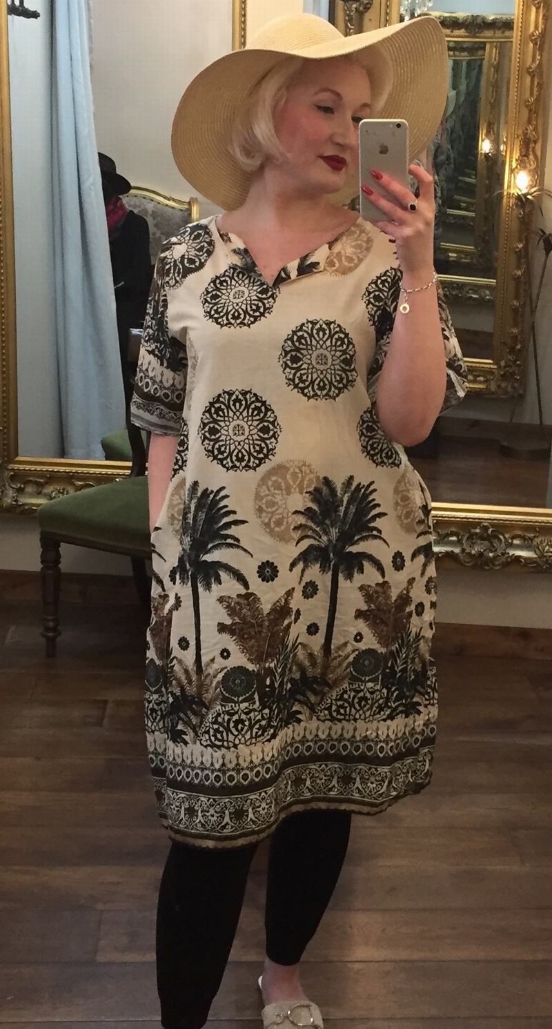 Mem Tunic Dress Beige & Black