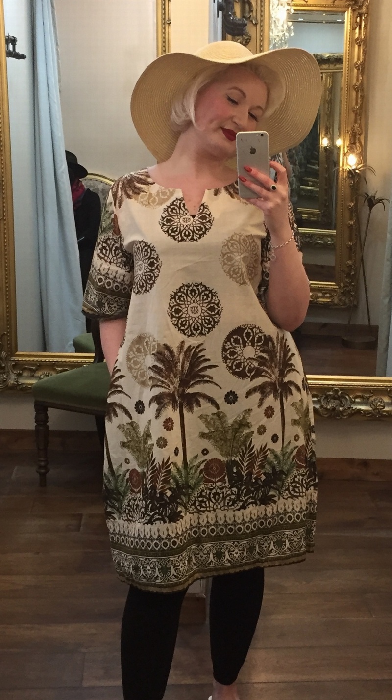 Mem Tunic Dress Beige & Brown