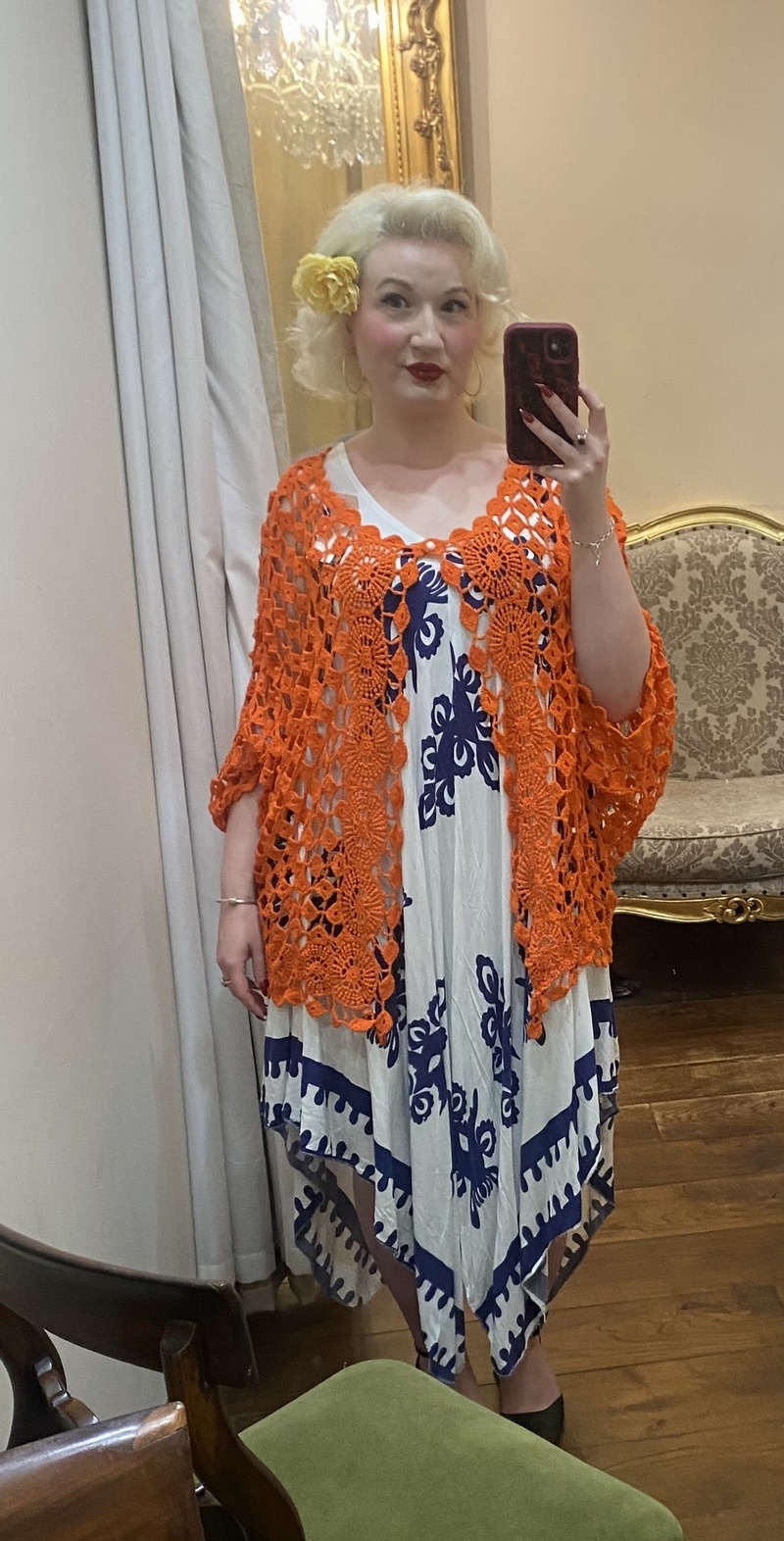 One Button Cardi Orange