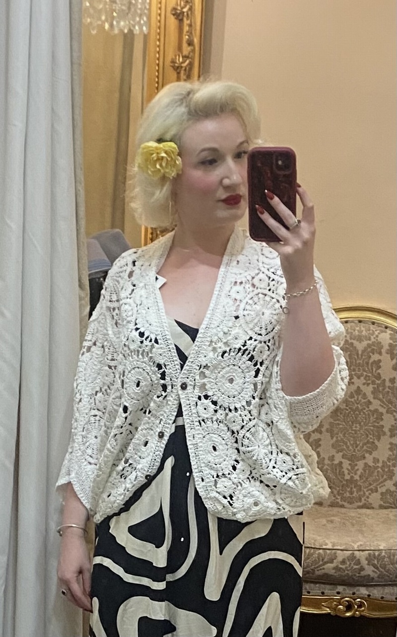 Crochet Cardi White