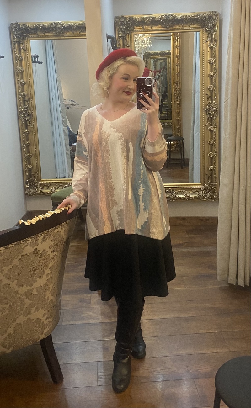 Light Knit Cream with Beige