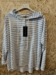 DD Stripe Hood Blue