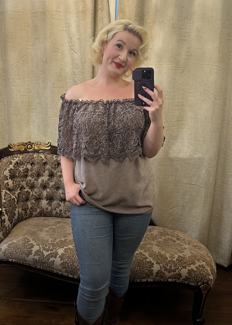 Bardot Top Brown