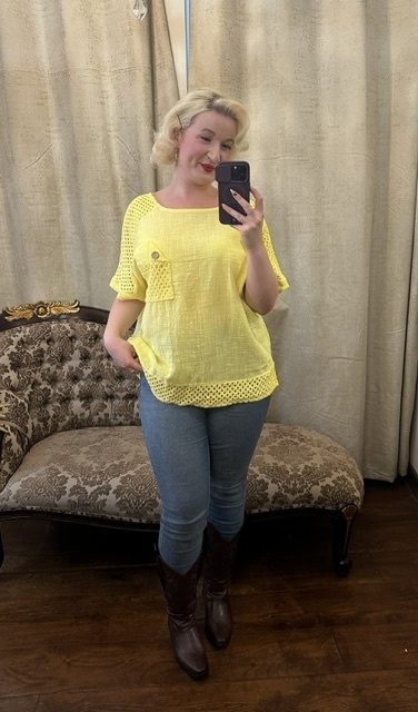 Smart Lace Top Yellow