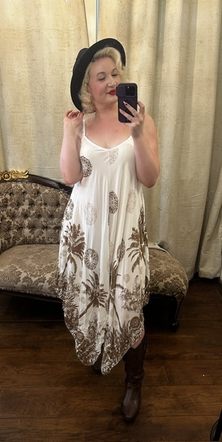 Leaf Dress Brown
