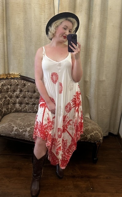 Leaf Dress raspberry