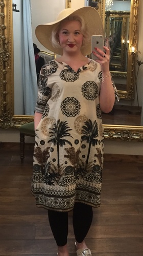 Mem Tunic Dress Beige & Black