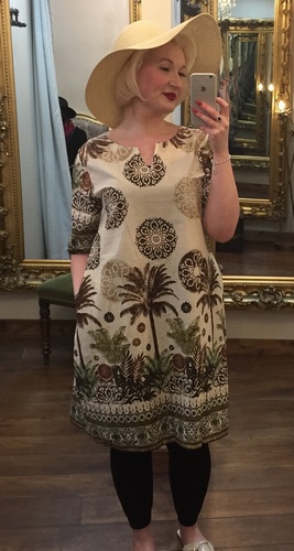 Mem Tunic Dress Beige & Brown