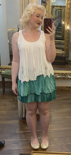 Tunic White & Turquoise