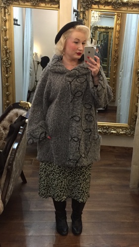 Lin Pattern Coat Khaki