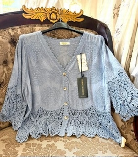 ND Lace Top Periwinkle Blue