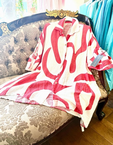 Long Linen Effect Shirt Grey