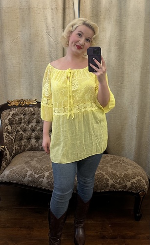 June Top Yellow