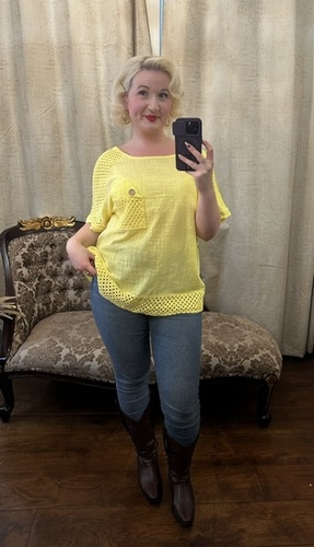 Smart Lace Top Yellow