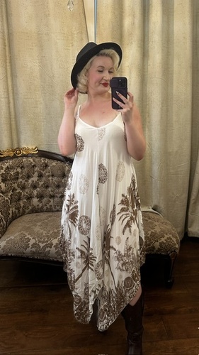 Leaf Dress Brown
