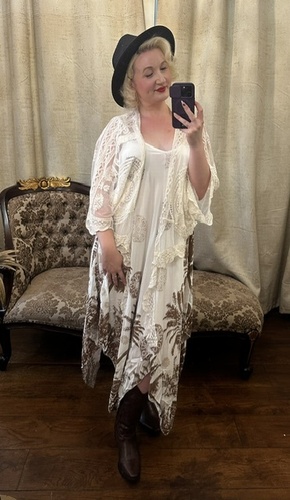 Nd Lace Shrug Beige