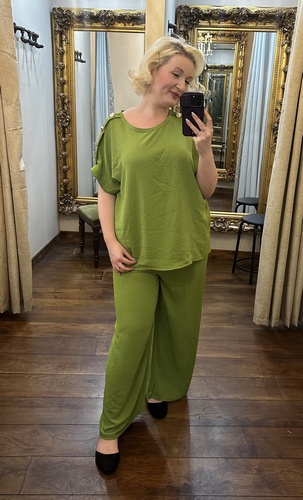 Co Ord Button Green